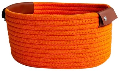 Unyqoos® Stijlvolle Gevlochten Katoenen Opbergmand voor Speelgoed en Meer in Lichtgrijs Design