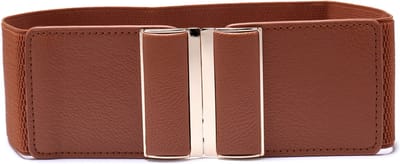 Amodi - Mooie Luxe Dames Riem - Elastische Damesriem - Stretch - Modern - Jurk - Jas - Vest - Colbert - Tailleriem - Mode - Camel Bruin