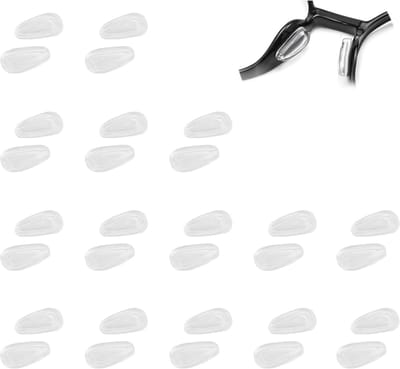 Neuspads voor neus - antislip - transparante siliconen in waterdruppelvorm - compatibel met zonnebrillen en brillen - comfortabele neuspads
