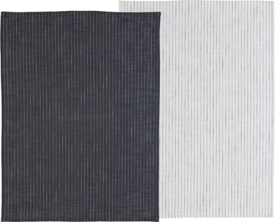 Södahl Line Theedoek 50 x 70 cm 2 stuks Ash/White