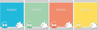 Conquerant 100102929 schrijfblok & schrift 32 vel Rood, Groen, Oranje, Blauw