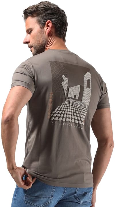 Gabbiano T-shirt Bara 1565111 4232 Wood Brown Mannen Maat - S