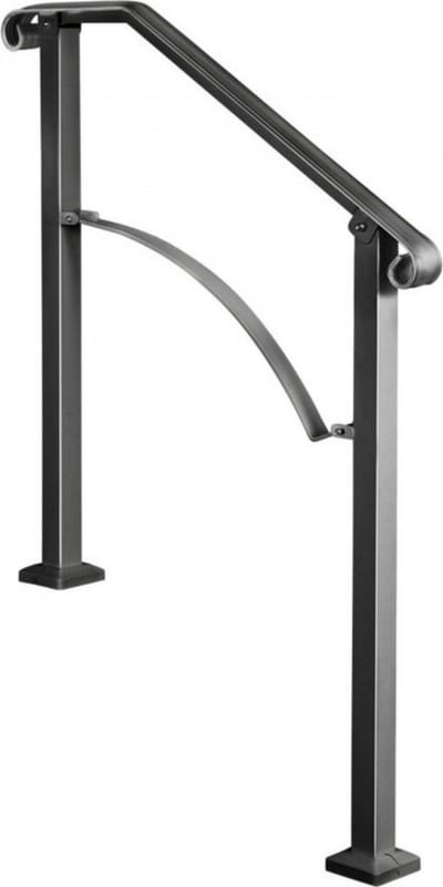 Trapleuning - 71cm tussen de palen - Anti slip - Balustrade - Binnen en buiten - Houders - Leuningen voor Trappen - Staal - Met trapleuninghouders