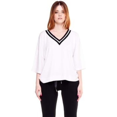 Sweaters Leone 1947 Woman V Collar Black Boring