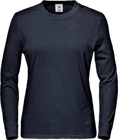 SIR SAFETY SIRFLEX Lange mouw Werk T-shirt DAMES Donkerblauw - 100% Katoen - 160 g/m² - Elastische Boorden