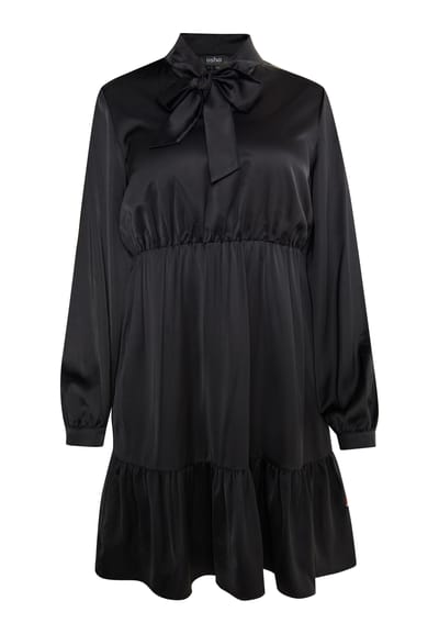 usha Midi-jurk met volant Dames zwart
