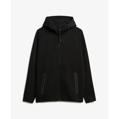 Superdry - Tech hoodie met logo, rits en losse pasvorm - Heren - Hoodies