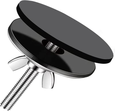 Vervangende RVS Afvoerplug voor Gootsteen met 5cm Diameter - Universele Stop voor Keuken en Badkamer (Zwart)