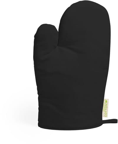 Ovenwant - Pannenlap - Ovenwanten - Keuken - Keukentextiel - Biologisch katoen - Zwart