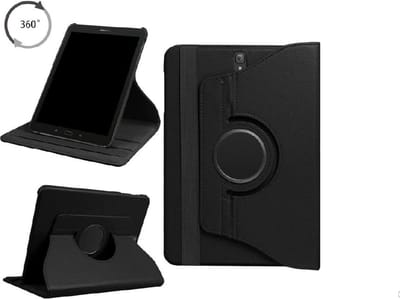 LuxeBass Hoesje geschikt voor Samsung Galaxy Tab S3 9.7 T820/T825 (2017) Draaibaar Hoesje - zwart
