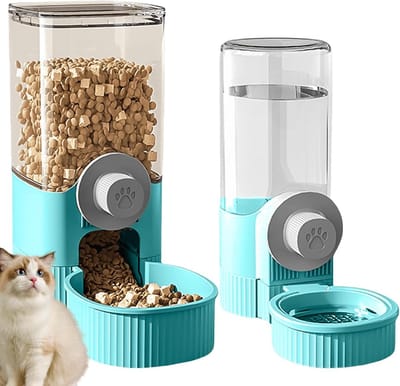 Automatische Voederdispenser voor Katten en Honden - 520 ml Water- en 1,2 L Voederdispenser