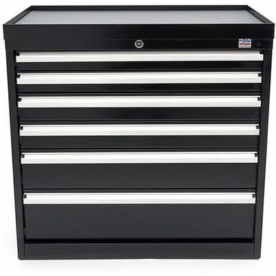 HBM 6 Laden Profi Gereedschapskast 88 x 58 x 80 cm zwart