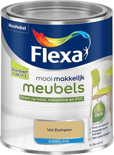 Flexa - Mooi Makkelijk Meubels Zijdeglans - Vol Duinpan - Mengverf - 750 Ml