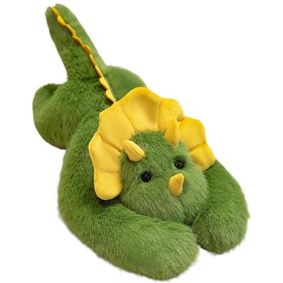 4565Cm Groene Triceratops Liggend Cartoon Dier Kussen Zacht Dinosaurier Dino Pluche Speelgoed Slaapvriend Cadeau 65cm