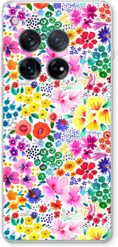 Case Company® - Hoesje geschikt voor OnePlus 12r hoesje - Little Flowers - Soft Cover Telefoonhoesje - Bescherming aan alle Kanten en Schermrand
