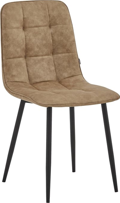 Colenis - Ela Eetkamerstoel - Set van 2 - Zand - Microvezel – Design