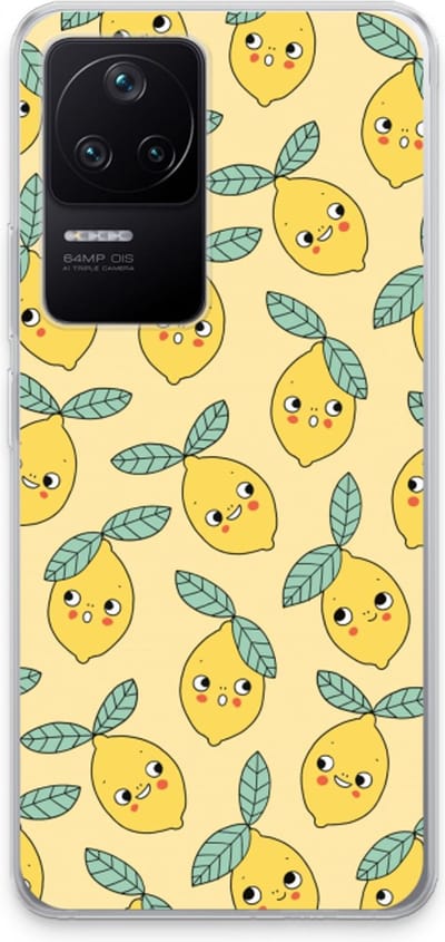 Case Company® - Hoesje geschikt voor Xiaomi Poco F4 hoesje - Citroenen - Soft Cover Telefoonhoesje - Bescherming aan alle Kanten en Schermrand