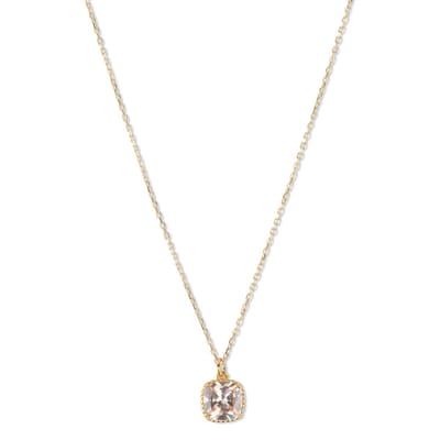Petit Comité - Dames Ketting Geboortesteen Juni – Maansteen Hanger - 925 Sterling Zilver - 18k Gold Plated