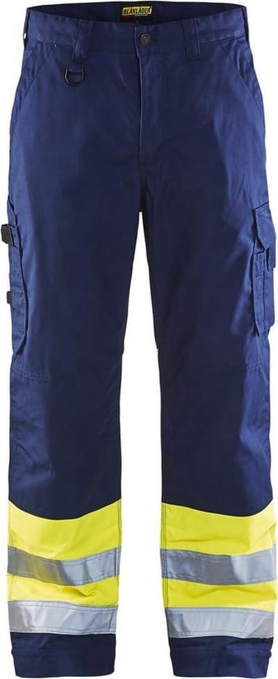 Blaklader Werkbroek High Vis 1564-1811 - Marine/High Vis Geel - C44
