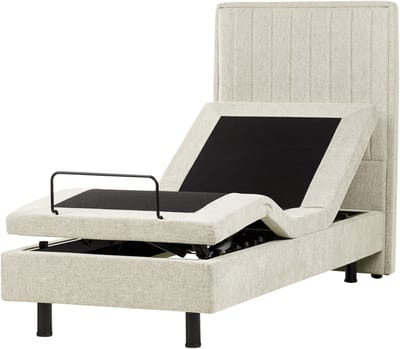CASTELLAN - Eenpersoonsbed - Beige - 80 x 200 cm - Polyester