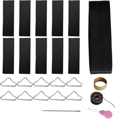 Trampoline Reparatie Set - Driehoekige Gesp - Trampoline Onderhoud - Duurzaam Nylon Materiaal - 10 Delig - Zilver