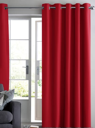 Maroyathome RUBEN - Gordijn - Verduisterend - met Ringen - kant en klaar - 288 x 180 cm - 288 cm breedte en 180 cm lengte - Rood - 1 Stuk