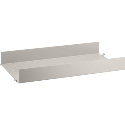 String Furniture Metalen legplanken - beige - met hoge rand - 58 x 7 x 30 cm