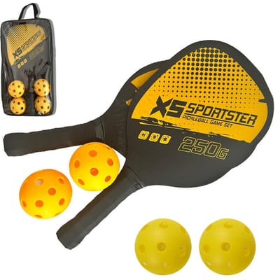 Ensemble de 2 raquettes de pickleball en bois avec 4 balles et sac de transport