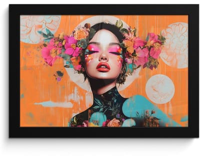 Poster in lijst - Fotolijst 30x20 cm - Posters - Portret - Vrouw - Abstract - Bloemen - Posterlijst zwart - Decoratie - Wanddecoratie woonkamer - Muurdecoratie slaapkamer