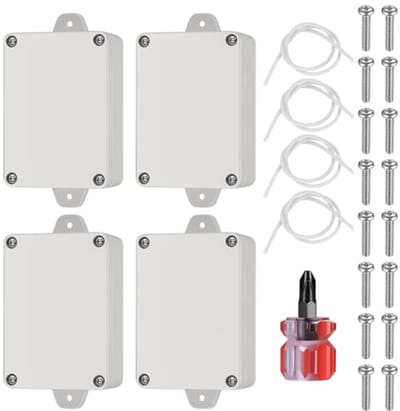 Waterdichte aansluitdoos voor buiten, IP65, 4 stuks, elektronische behuizing voor projecten