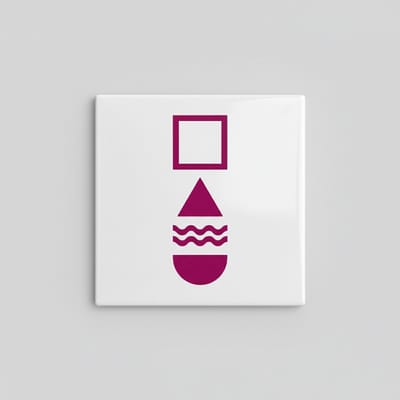 Abstract Geometrische Kunst Tegel 15×15 cm – Moderne Minimalistische Vormen Keramische Wandtegel – Stijlvol Hedendaags Home Decor