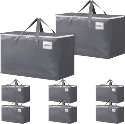 Grote verhuisdozen met ritsen en handvatten - Heavy Duty opbergoplossing voor ruimtebesparing en verhuizen
