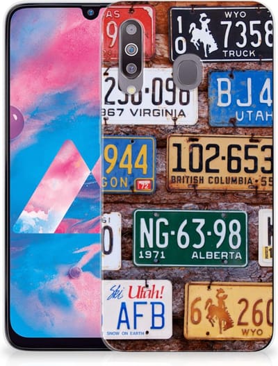 Samsung Galaxy M30 Siliconen Hoesje met foto Kentekenplaten