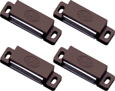 AMIG magneetsnapper/deurmagneet - 4 stuks - bruin - 5.6 x 1.5 x 1.4 cm - 5 kg