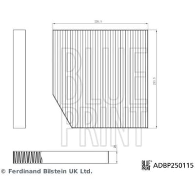Cabinefilter BLUE PRINT ADBP250115