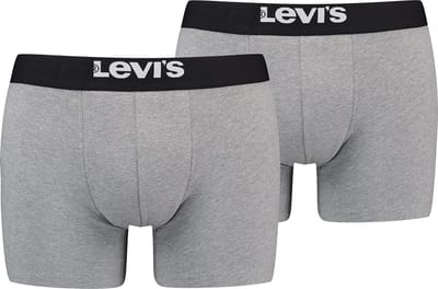 Levi's - 2-Pack - Boxershorts - Stretch Katoen - Heren - medium grijs - M - 701222842