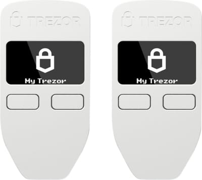 2x Trezor One - Voordeelbundel - Hardware Wallet - Wit