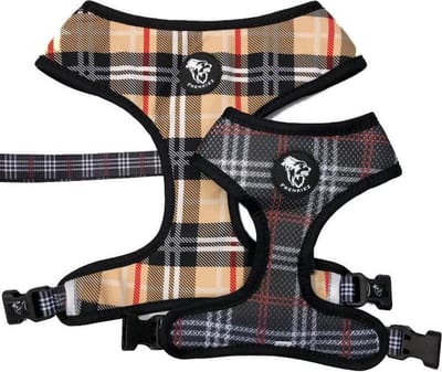 Frenkiez Reversible Harness BarkBerry Beige,X-Large