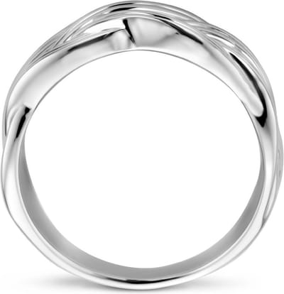Gerhodineerd Zilver Ring Gevlochten 1336191