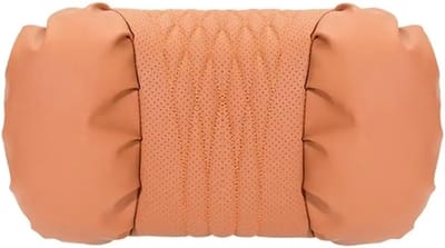 Hoofdsteun – Autohoofdsteun – Hoofdsteunkussen voor in de auto – Ademend & comfortabel – 33 × 11 × 24 cm – Bruin