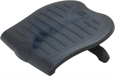 DnA® Voetensteun - Voetensteun Bureau - Voetensteun Vliegtuig - Zwart - 8cm x 36cm x 46cm