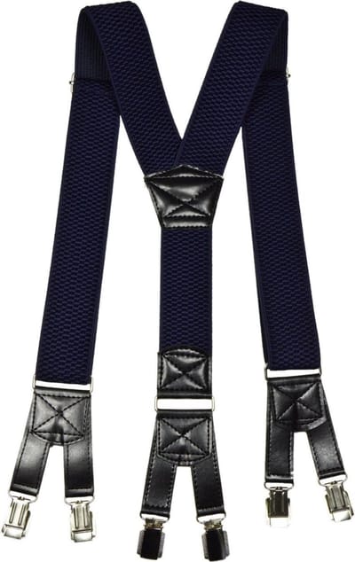 Fako Fashion - Bretels - Breed - Heavy Duty - XL - 120cm - Navy Blauw