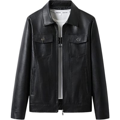 Herfst Nieuwe Trend Jeugd Veelzijdig Business Casual Jas Heren Reversjas Heren Veelzijdig 5XL black