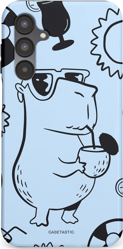 Casetastic Hoesje Geschikt voor Samsung A16 - Stijlvolle Beschermende Duo-layer Case - Capibara cocktail