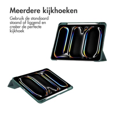 imoshion Tablet Hoes - Geschikt voor Apple iPad Pro 11 (2025) M5 / Pro 11 (2024) M4 - Trifold Hardcase Bookcase - Groen