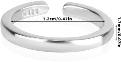 - Teenringen - 925 Sterling zilver - Verstelbaar minimalistisch strand sieraden - Voor dames - Modeaccessoires - Tijdloos design - Geschikt..