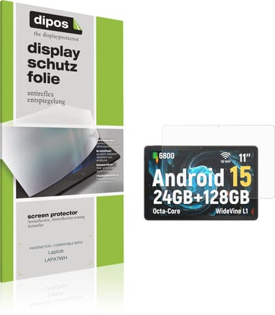 dipos – 2x Matte Beschermfolie geschikt voor Laptok LAPA7WH | Krasbestendige & antireflecterende Screenprotector Ultra-Thin