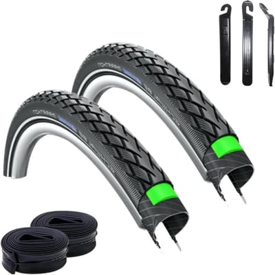 Fietsbanden set - Banden en binnenbanden - Veilig Fietsen - Pechbescherming - 40-635 (28 x 1 1/2) - Zwart