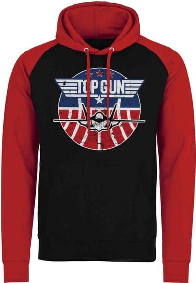Top Gun Hoodie/trui -S- Tomcat Zwart/Rood