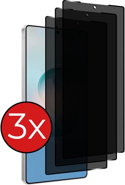 Screenprotector - 3 Stuks - Geschikt voor Samsung Galaxy S26 Ultra - Privacy Filter - Beschermglas - Gehard Glas - Tempered Glass - Screen Protector